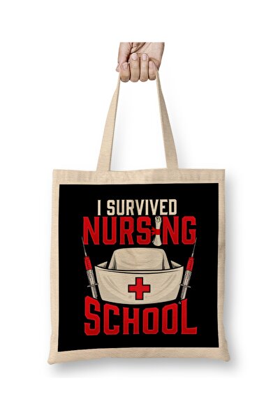 Baskı Dükkanı Slatka torba za prenosivač "Preživela sam školu medicinske sest...