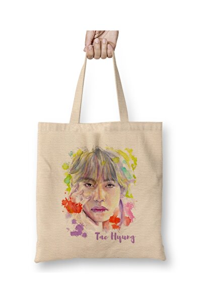 Baskı Dükkanı Bts Colorfull Taehyug 01 Tkanina Torba Duga Sa ručkom