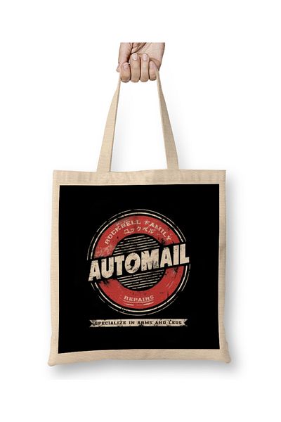 Baskı Dükkanı Rockbell Automail υφασμάτινη τσάντα με μακριά λαβή