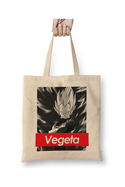 Baskı Dükkanı Dragon Ball Z Vegeta Crvena Traka Logo Tkanina Torba Duga Sa ru...