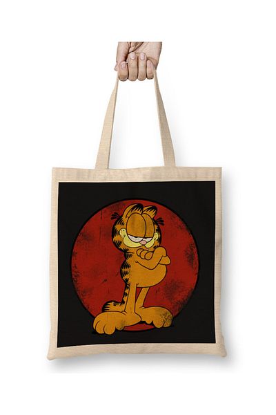 Baskı Dükkanı Garfield 05 υφασμάτινη τσάντα με μακριά λαβή