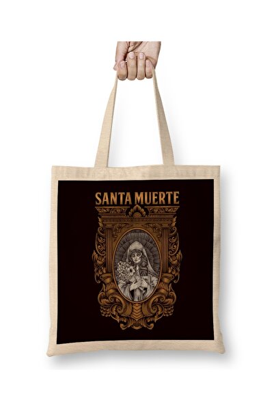 Baskı Dükkanı Santa Muerte meksičko žensko božanstvo šećerna lobanja satanska...