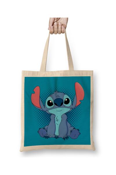 Baskı Dükkanı Stitch 01 υφασμάτινη τσάντα μακριά λαβή