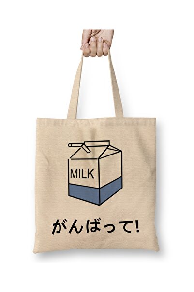 Baskı Dükkanı Mleko Hrana Slatka Kawaii hrana Japanska tkanina Torba Duga Sa ...