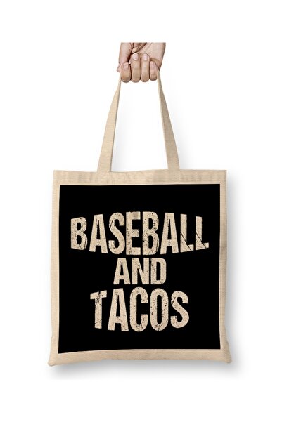 Baskı Dükkanı Bejzbol i takosi, smešni sportista opsednut takosima, tkanina T...