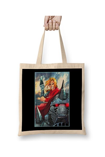 Baskı Dükkanı Geantă din pânză Full Metal Alchemist cu mâner lung
