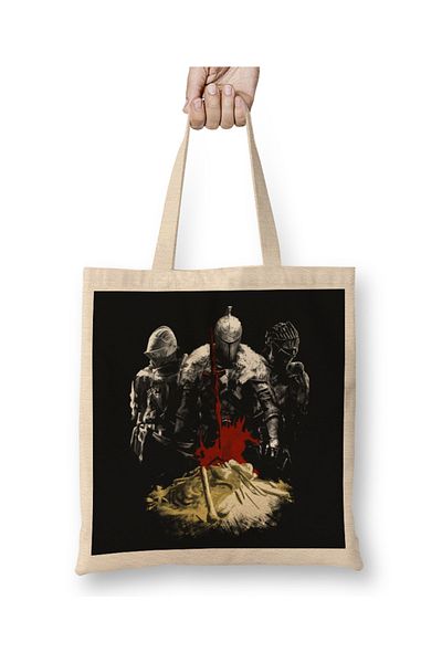 Baskı Dükkanı Dark Souls Nameless Accursed Undead υφασμάτινη τσάντα με μακριά λαβή