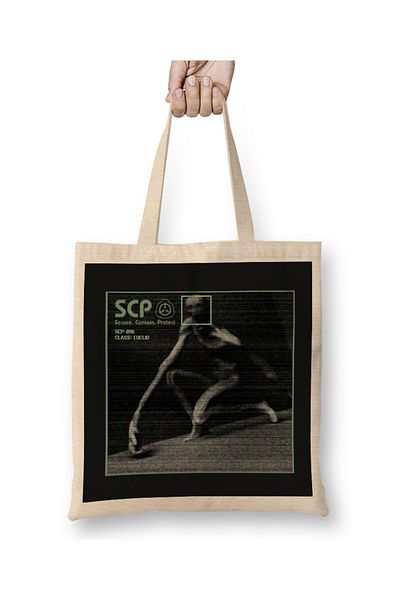 Baskı Dükkanı SCP 096 Shy Guy Terminal View υφασμάτινη τσάντα μακριά λαβή