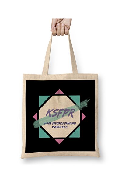 Baskı Dükkanı Ksfpr portorikanska fanodijerska tkanina Torba duga Sa ručkom