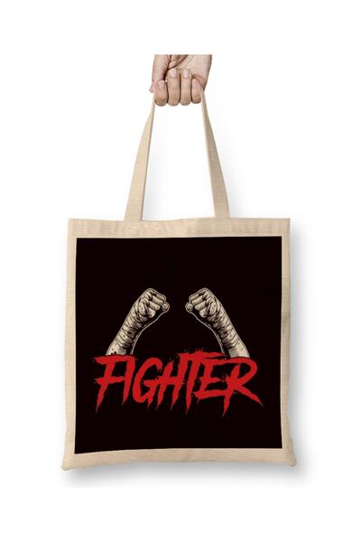 Baskı Dükkanı Кікбоксер Боксер Кікбоксер Боєць Тренер MMA Спорт Сумка Без руч...