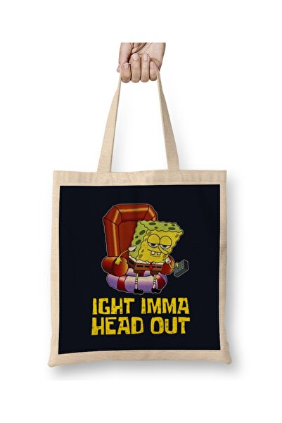 Baskı Dükkanı Ljubazniji sam nego što moj izgled izgleda Stitch Cloth Torba L...