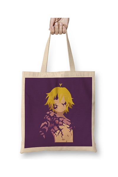 Baskı Dükkanı Υφασμάτινη τσάντα Nanatsu No Taizai Meliodas με μακριά λαβή