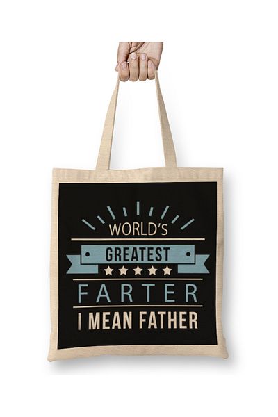 Baskı Dükkanı Worlds Greatest Farter 04 υφασμάτινη τσάντα με μακριά λαβή