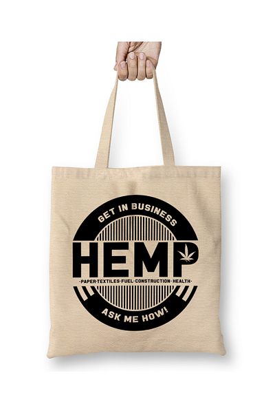 Baskı Dükkanı Αποκτήστε το Hemp Business, Ζητήστε από μένα πώς υφασμάτινη τσάντα με μακριά λαβή