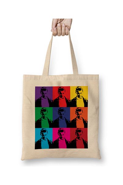 Baskı Dükkanı Geantă din pânză Stranger Things Eleven Warhol cu ​​mâner lung