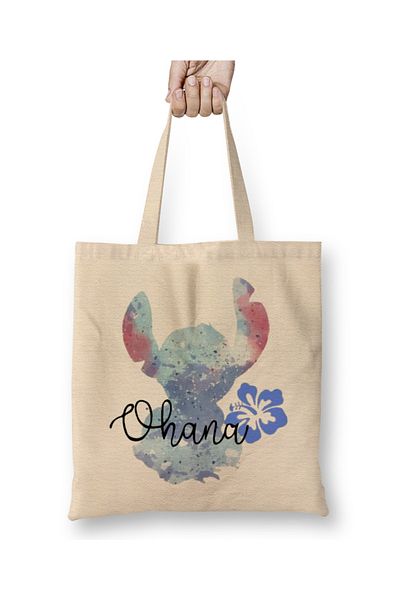 Baskı Dükkanı Υφασμάτινη τσάντα Ohana με μακριά λαβή
