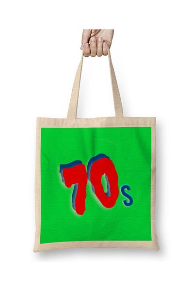 Baskı Dükkanı Anii 70 Vintage Retro Design Slogan Style Art- Tv Kid Filme Geantă din pânză Mâner lung