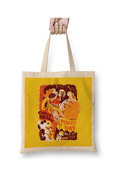 Baskı Dükkanı Playin For Peanuts Pop Culture Τσάντα Charlie Brown με μακριά λαβή