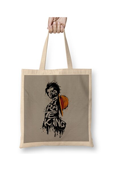 Baskı Dükkanı One Piece anime kralj piratske tkanine Torba dug Sa ručkom