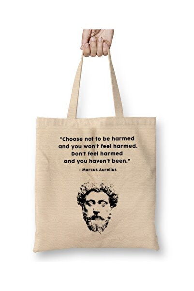 Baskı Dükkanı Marcus Aurelius King Cloth Torba Long Sa ručkom