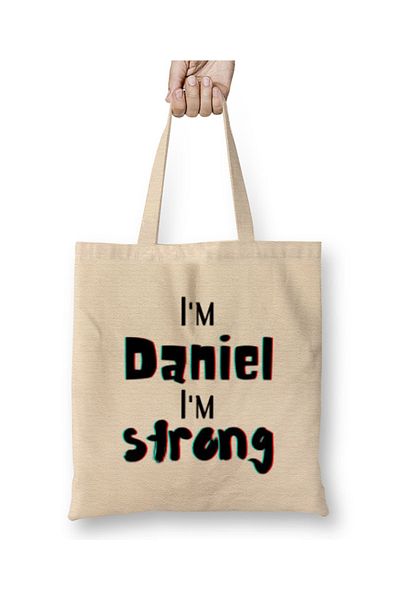 Baskı Dükkanı Nume Daniel Design Personalizat Cadou Cadou Bebeluş Pentru El Geantă Pânză Mâner Lung