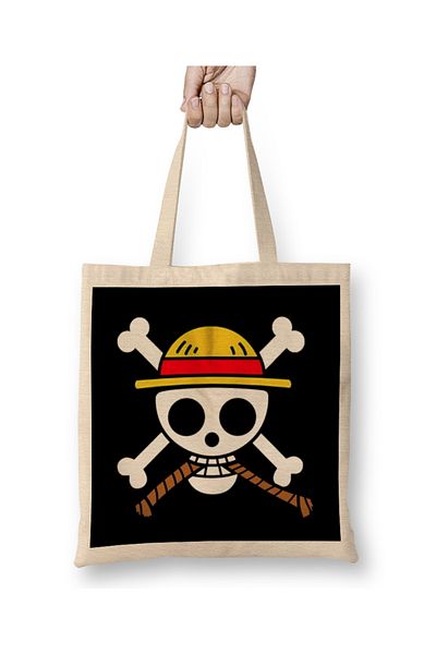 Baskı Dükkanı Λογότυπο One Piece 01 υφασμάτινη τσάντα με μακριά λαβή