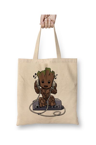 Baskı Dükkanı Geantă pentru scutece Baby Groot Walkman cu mâner lung