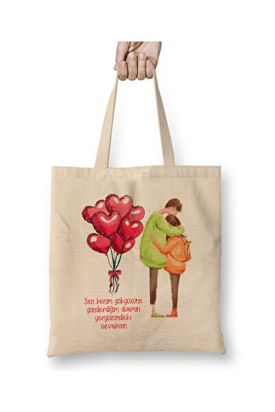 Baskı Dükkanı Poklon za Dan zaljubljenih za partnera 0102 Tkanina Torba Duga ...