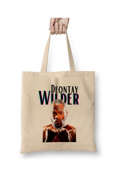 Baskı Dükkanı Deontay Wilder tkanina Torba duga Sa ručkom