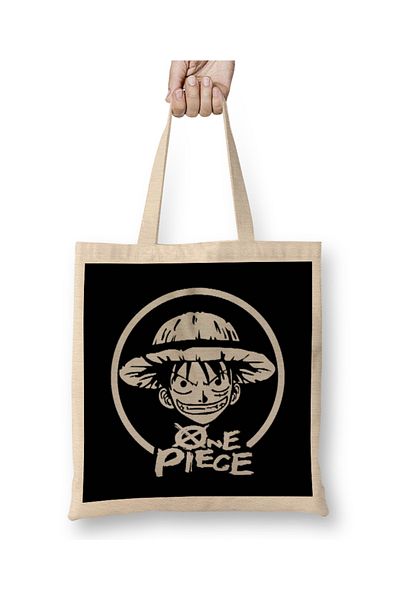 Baskı Dükkanı Geantă din pânză One Piece Luffy 08 cu mâner lung