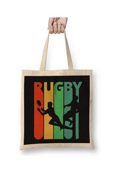 Baskı Dükkanı Geantă din pânză rugby cu mâner lung