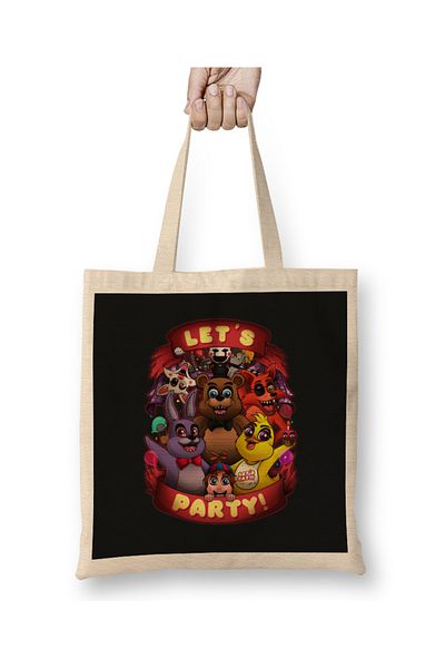 Baskı Dükkanı Five Nights at Freddy's Toy Chica It's Me υφασμάτινη τσάντα με μακριά λαβή