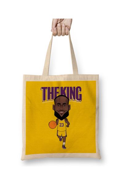 Baskı Dükkanı Lebron James The Kingv Tkanina Torba Duga Sa ručkom