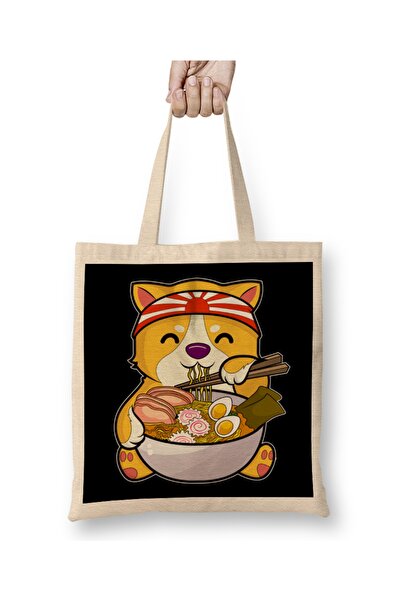 Baskı Dükkanı Kawaii činija za ramen sa psom, smešni anime rezanci, krpa za š...