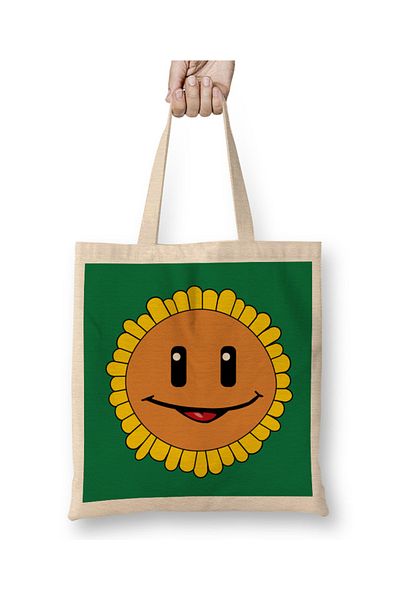 Baskı Dükkanı Geantă din pânză Plants Vs Zombies Sunflower cu mâner lung