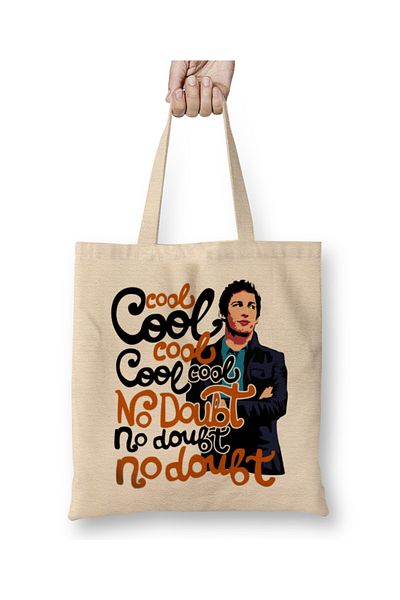 Baskı Dükkanı Jake Peralta Brooklyn Nine Nine Geantă din pânză cu mâner lung