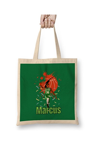 Baskı Dükkanı Marcus Smart Vintage Art - Legend Basketball Gift T-Shirt Torba...