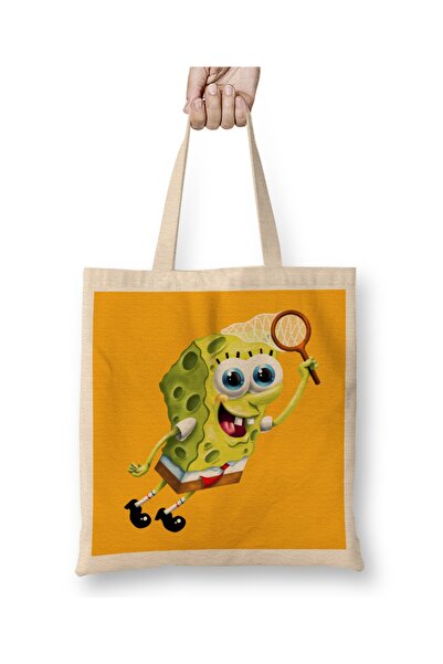 Baskı Dükkanı Spužva Bob Spužva Bob 04 Tkanina Torba Duga Sa ručkom