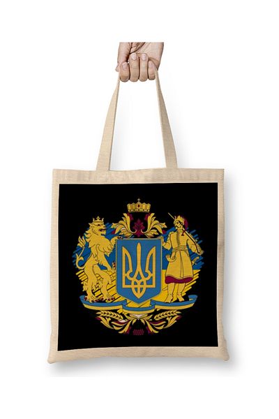 Baskı Dükkanı Υφασμάτινη τσάντα Ukraine Patriot με μακριά λαβή