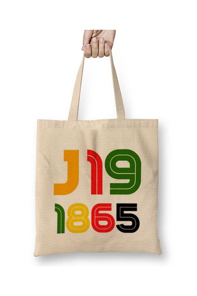 Baskı Dükkanı juneteenth juneteenth juneteenth 2021 1865 υφασμάτινη τσάντα μακριά λαβή