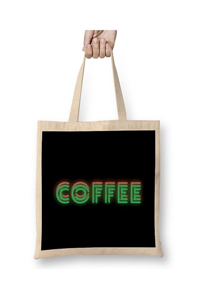 Baskı Dükkanı CAT Funny Coffee Drinks Art lover Gift Quote - Vintage ρετρό υφασμάτινη τσάντα σε στυλ ουράνιου τόξου με μακριά λαβή