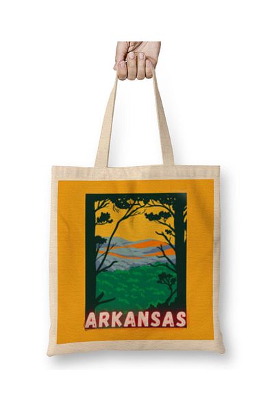 Baskı Dükkanı Arkansas Love Art υφασμάτινη τσάντα με μακριά λαβή