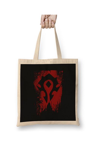 Baskı Dükkanı Υφασμάτινη τσάντα Horde Flag με μακριά λαβή