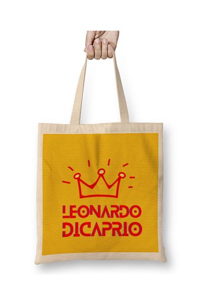 Baskı Dükkanı Υφασμάτινη τσάντα Leonardo DiCaprio με μακριά λαβή