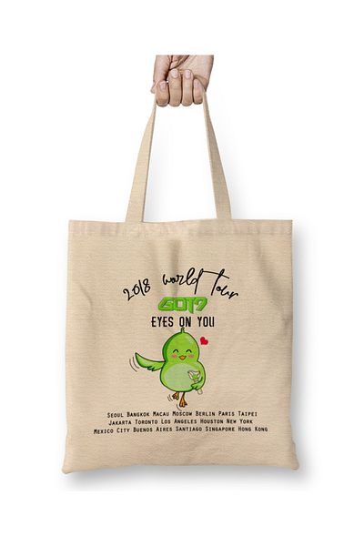 Baskı Dükkanı 2018 Got7 World Tour Eyes On You 02 υφασμάτινη τσάντα με μακριά λαβή