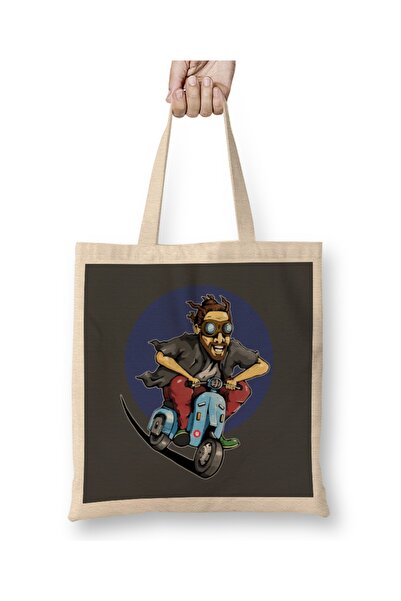 Baskı Dükkanı Vespa tkanina za vožnju Torba dugačka Sa ručkom