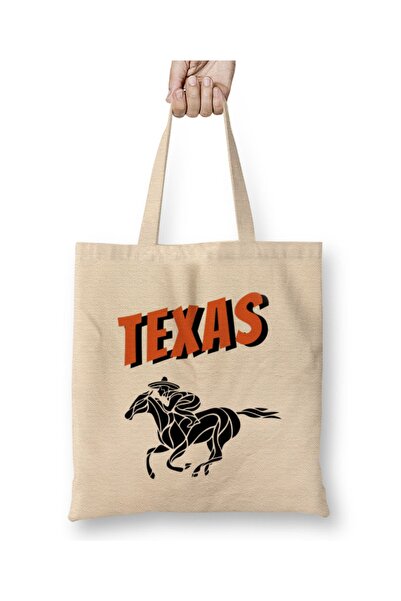 Baskı Dükkanı Teksas vintage retro tkanina Torba duga Sa ručkom