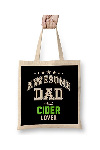 Baskı Dükkanı Kolekcija za Dan očeva The Walking Dad Cloth Torba Long Sa ručkom