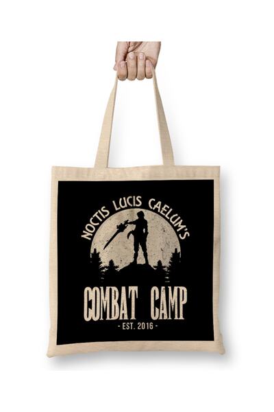 Baskı Dükkanı Final Fantasy Lucis Caelums Combat Camp Cloth Torba Long Sa ručkom