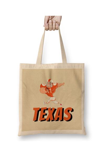 Baskı Dükkanı Smešna tkanina iz Teksasa Torba duga Sa ručkom